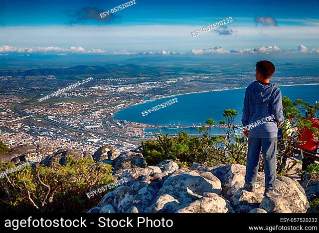 blur in south africa cape town panoramic  from table mountain  tree nature and cloud
