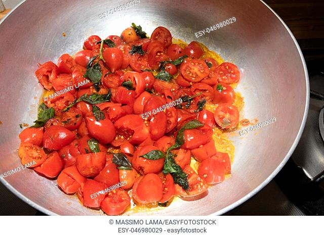 tomato sauce with tomtoes of piennolo of Vesuvius, Naples