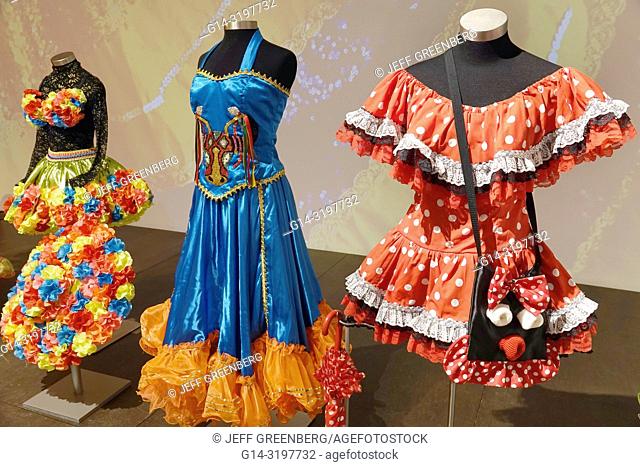 Florida, Miami, History Miami Museum, Junkanoo costumes costume detail, exhibit, inside