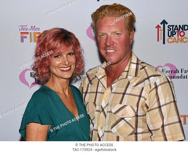 April Busey and Jake Busey attends at the Farrah Fawcett Foundation's 'Tex-Mex Fiesta' honoring Marcia Cross at Wallis Annenberg Center for the Performing Arts...
