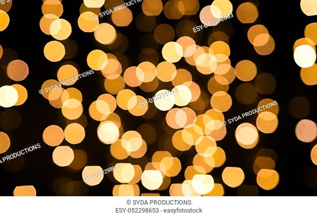 blurred golden bokeh lights