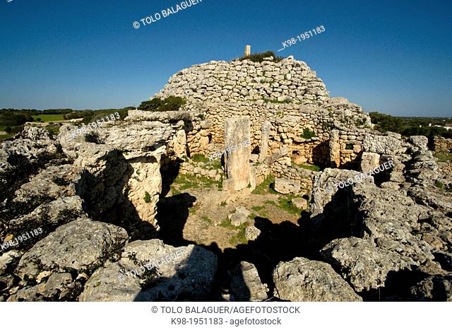 Sanctuary and Talaiot Son Na Caçana, X century BC. Alaior.Menorca.Balearic islands.spain