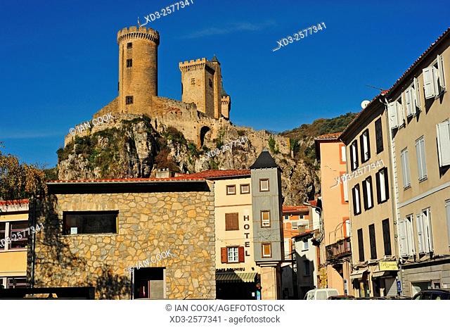 Chateau de Foix, Foix, Ariege Department, Midi-Pyrenees, France