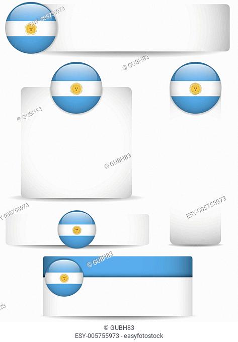 Argentina Country Set of Banners