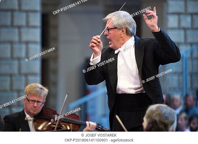 Czech conductor Petr Altrichter conducts the festive opening concert of Czech Philharmonic begins 60th Smetana's Litomysl opera festival in Litomysl