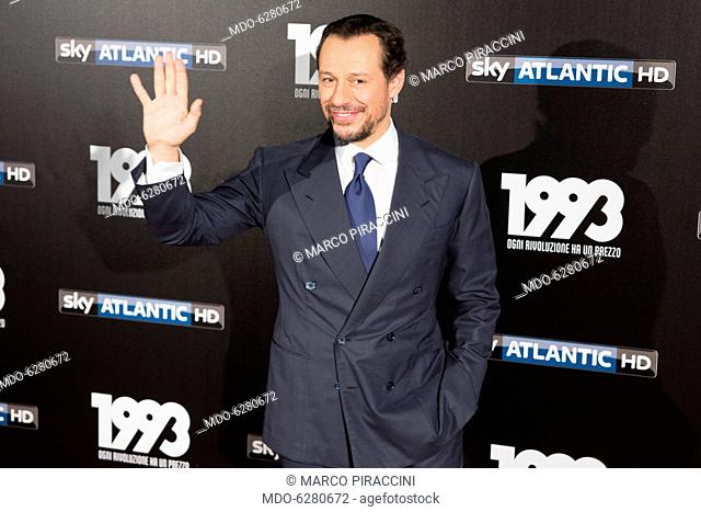 Italian actor Stefano Accorsi attends the tv fiction premiere 1993 by Sky Tv at Spacecinema Odeon. Milan, May 11th, 2017