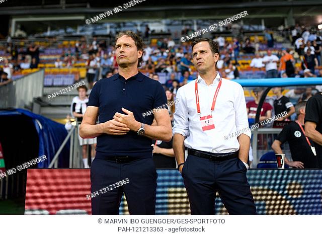Assistant coach Marcus Sorg (Germany, l.) And manager Oliver Bierhoff (Germany, r.) Before the game. GES / Football / European Qualifiers: Belarus - Germany, 08