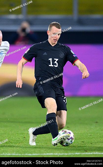 Lukas Klostermann, single action, cut out. GES / Fussball / WM-Qualifikation: Germany - Iceland, 25.03.2021 Football / Soccer: World Cup qualifying match:...