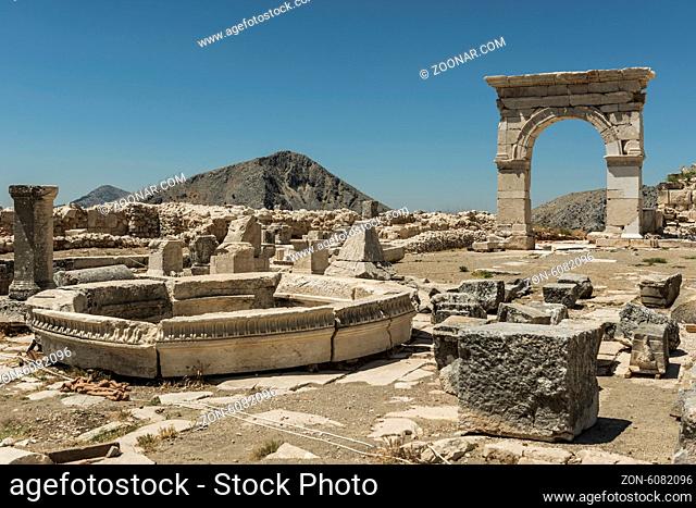 The Antonine Nymphaeum at Sagalassos Archaeological Site in Turkey was Excavated in 1994 and 1995. This monumental fountain was a rather baroquely ornamented...