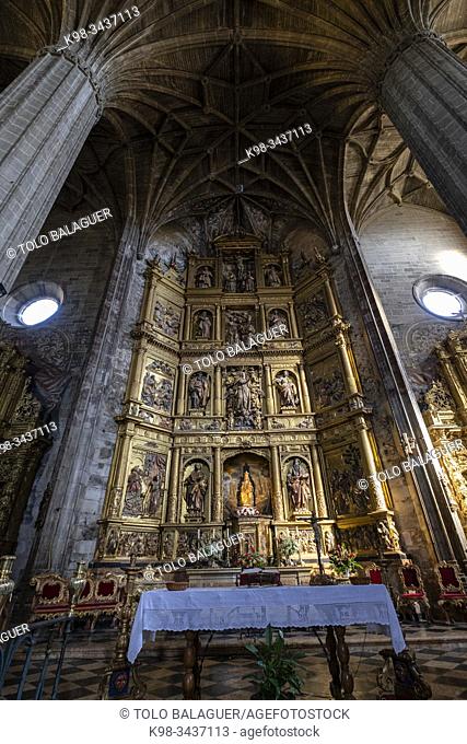 Retablo de altar Mayor, estilo clasicista, realizada en 1626 por Hernando de Murillas, Iglesia de Nuestra Señora de la Asunción, siglo XVI, Briones, La Rioja