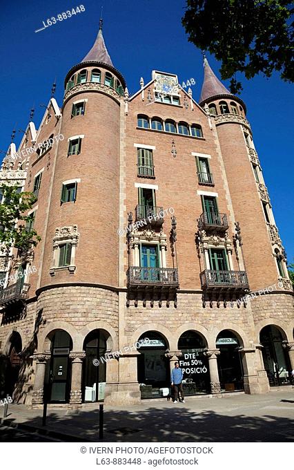 Casa Terrades (aka Casa de les Punxes, 1903-05), Barcelona. Catalonia, Spain