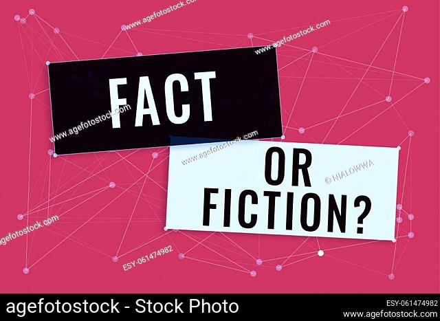Handwriting text Fact Or Fiction, Business approach Is it true or is false doubt if something is real authentic Blank Chat Boxes And Geometric Angles...