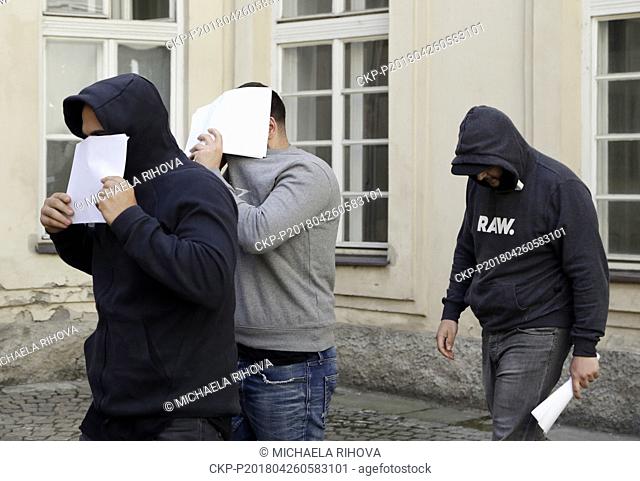 The Prague 1 court meted out eight-month suspended sentences and five-year expulsions from the country to three Dutch men (pictured) for rioting in connection...