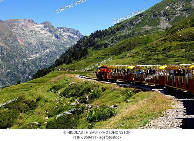 France, Nouvelle Aquitaine, Pyrenees Atlantiques (64), Bearn, Ossau valley, (municipality of Laruns), Artouste train