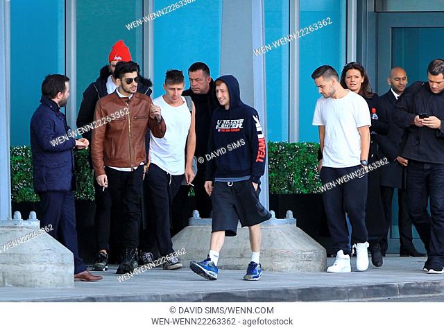 One Direction arrive back in London from the World Tour in Tokyo Featuring: Zayn Malik, Liam Payne Where: London, United Kingdom When: 03 Mar 2015 Credit: David...