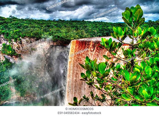 Kaieteur waterfall, one of the tallest falls in the world at Potaro river, Guyana