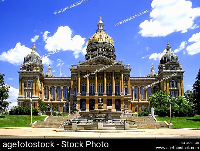Des Moines Iowa State Capitol Building IA