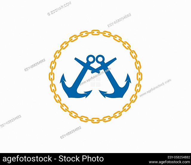 Circular chain with double anchor house
