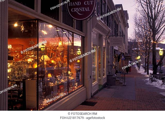 Bethlehem, PA, Pennsylvania, Christmas City downtown, evening