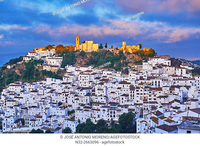 Casares, Dawn, Costa del Sol, Malaga Province, Andalusia, Spain