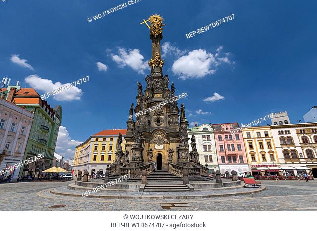 Holy Trinity Column in the main square of the old town of Olomouc, Czech Republic