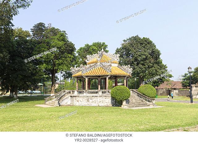 Pavilion in the Imperial City, also know as the Citadel, Hue, Vietnam