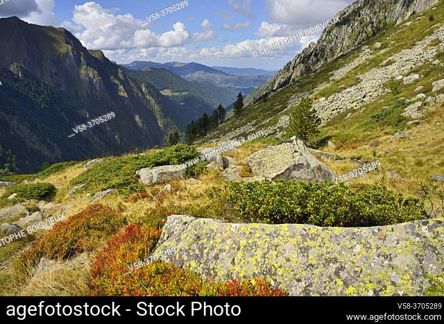 France, Ariege, Couserans region, Mont Valier trek, Riberot valley