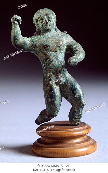 Athlete throwing a spear, from Fonte Veneziana, Arezzo (Tuscany). Etruscan Civilization, 520-500 BC.  Florence, Museo Archeologico Nazionale (Archaeological...