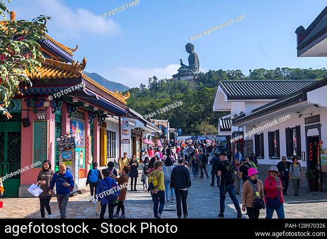 Hong Kong, China January 2020: Impressions of Hong Kong - January 2020 Hong Kong, Lantau Island Tian Tan Buddha | usage worldwide. - Hong Kong/China