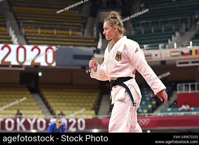 Giovanna SCOCCIMARRO (GER), clenches his fist, action, single image, trimmed single motif, half figure, half figure. Judo, women, women -70 kg