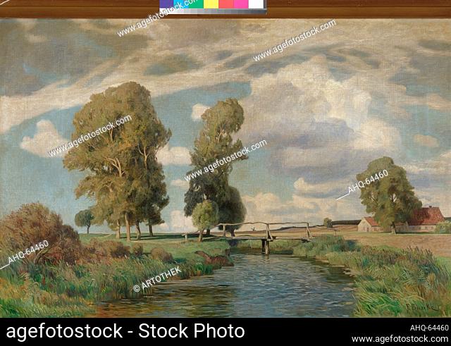 Artist: Bunke, Franz, 1857-1939 Title: Landscape, approaching thunderstorm. Technique: Öl auf Leinwand Dimensions: 80 x 121 cm Location: München