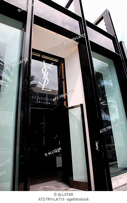 YVES ST LAURENT HIGH STREET SIGN; BEVERLY HILLS STORE, 326 N. RODEO DRIVE; 01/08/2010