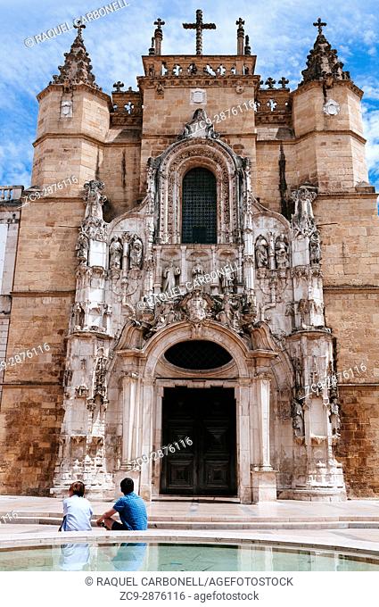 Main façade of Santa Cruz church, Coimbra, Portugal