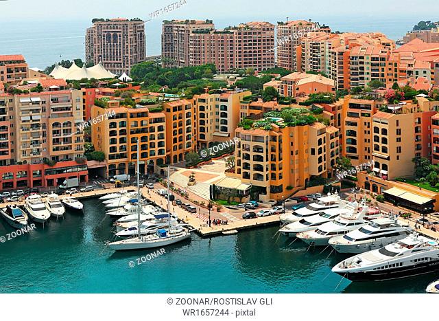 Marina and modern buildings in Monte Carlo, Monaco