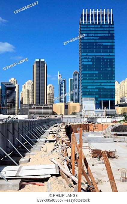 New Skyscraper construction site in Dubai, United Arab Emirates