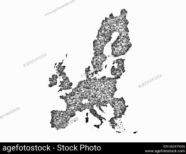 Karte der EU auf Mohn - Map of the EU on poppy seeds