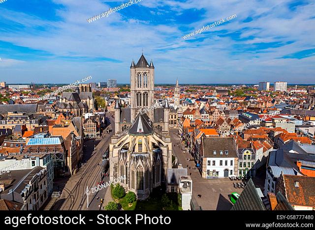 Gent cityscape - Belgium - architecture background