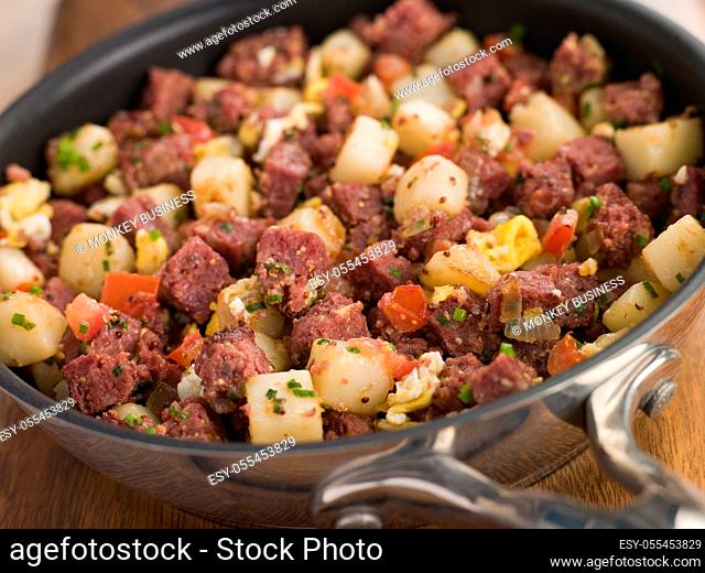 meat dish, corned beef