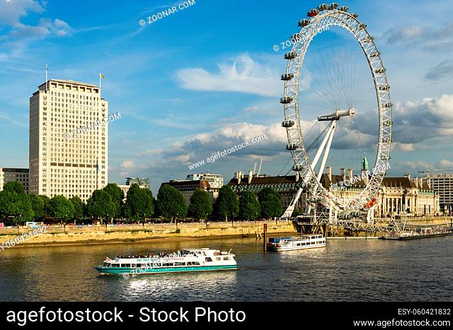 View of the London eye