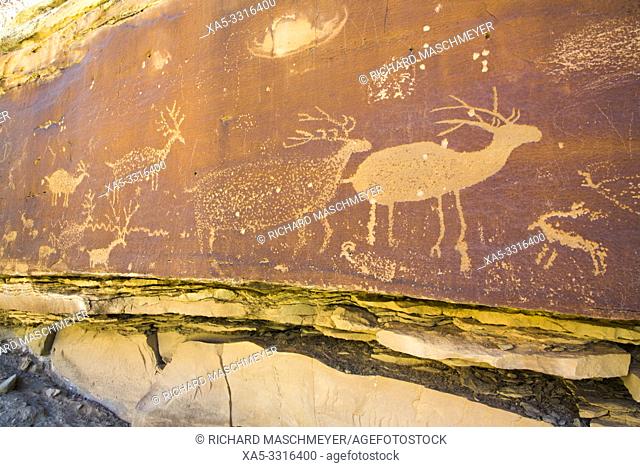 Nefertiti Petroglyphs, Gray Canyon, North of Green River, Utah, USA