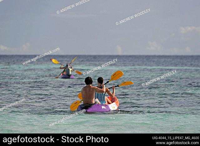 Sea kayaks off Pattaya Beach Ko Lipe island Thailand