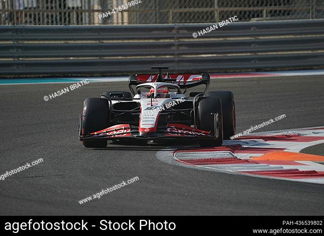 November 28th, 2023, Yas Marina Circuit, Abu Dhabi, Formula 1 Abu Dhabi Test 2023, in the picture Pietro Fittipaldi (BRA), Moneygram Haas F1 Team