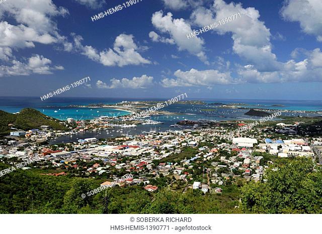 Netherlands, Netherlands Antilles, Saint Martin (Sint Maarten), Cole Bay, Marina and Simpson Bay Lagoon