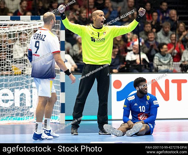 10 January 2020, Norway, Trondheim: Handball: European Championship, France - Portugal, preliminary round, Group D, Matchday 1