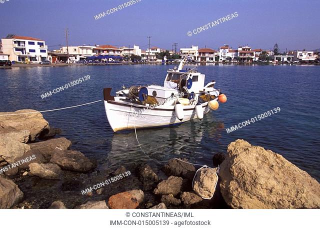 Port, fishing boat  Greece: Peloponnese: Elafonissos