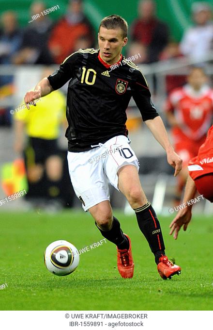 Lukas Podolski, international soccer match Germany vs. Malta 3-0, Tivoli Stadium, Aachen, North Rhine-Westphalia, Germany, Europe