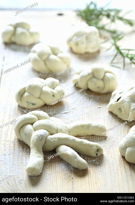 Herb knots (unbaked)
