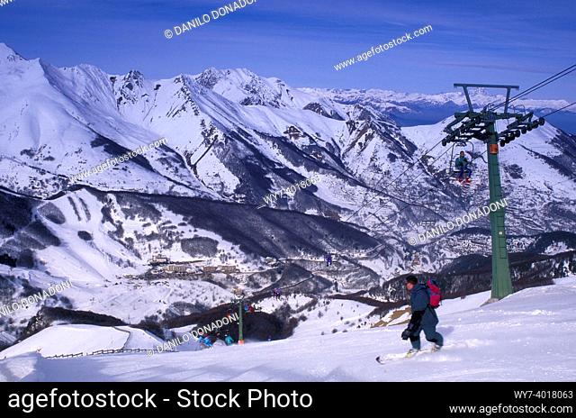 skiing slopes, limone piemonte, italy