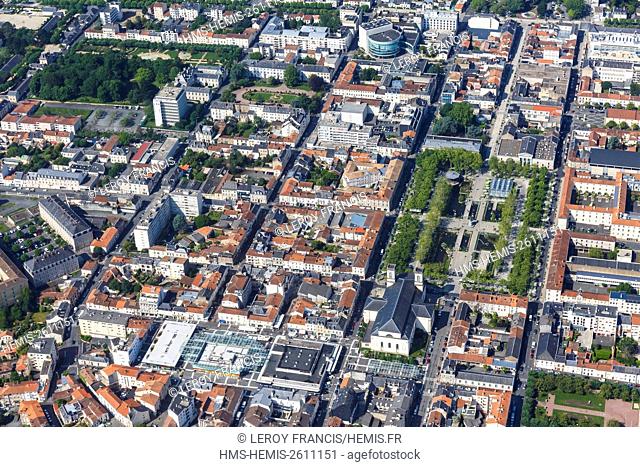 France, Vendee, La Roche sur Yon, the town (aerial view)