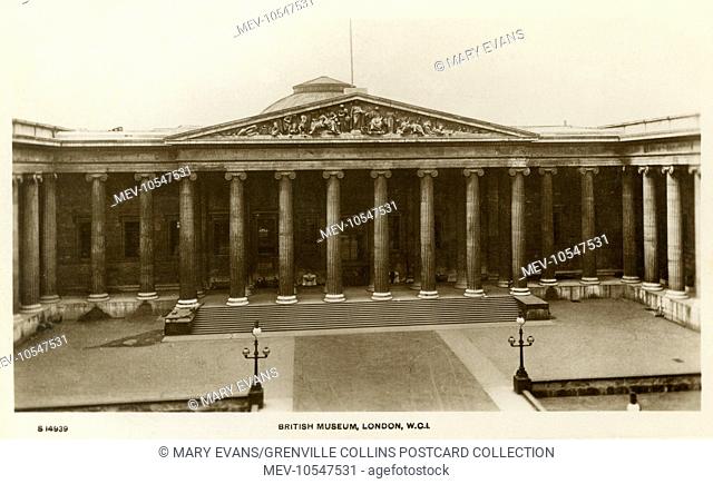 British Museum, London. The main block and facade of the Museum was designed by Robert Smirke